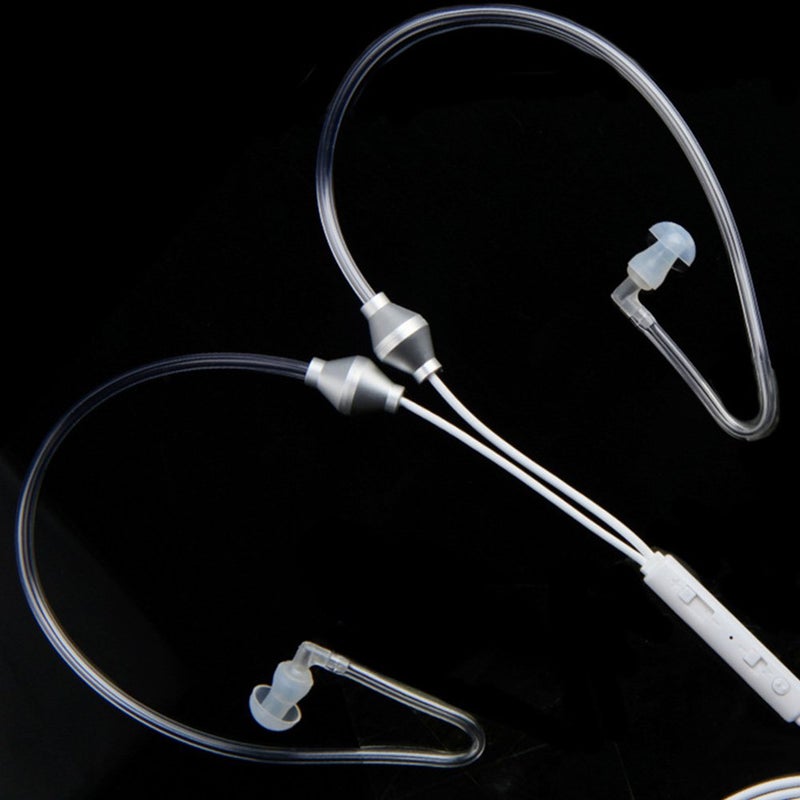 RICH IStereo Ear Headphones,Air Tube Anti-Radiation Headsets Earphone,in Ear Stereo Noise Isolating Anti-Radiation Earbuds with Microphone for Mobile Phone Black - Image 5